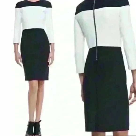 RAG & BONE CAROLA COLOR-BLOCK SHEATH DRESS SIZE  8 - Picture 4 of 14